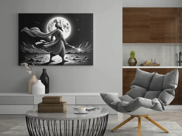 Sikh Warrior in moonlight