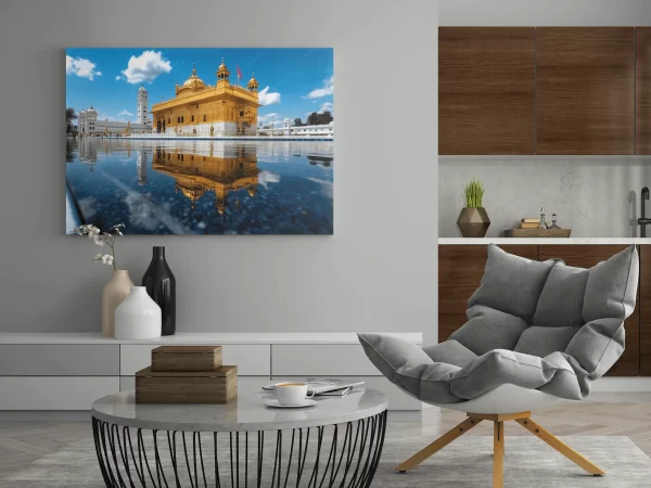 Golden Temple with  sky-view
